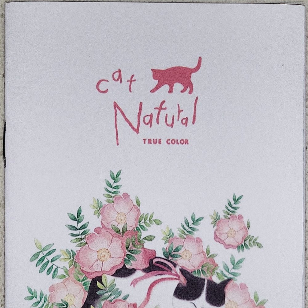 "Cat Natural" Tuxedo kitty cat kitten Neko mini memo pad notepad